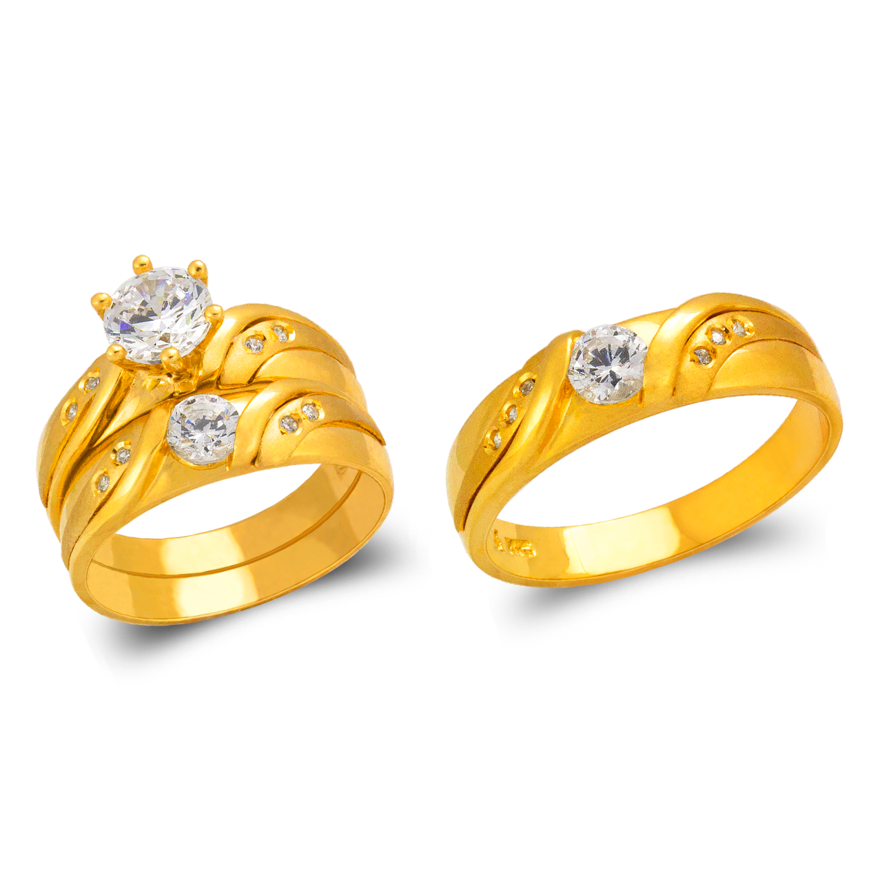 Wedding Trio Ring Set