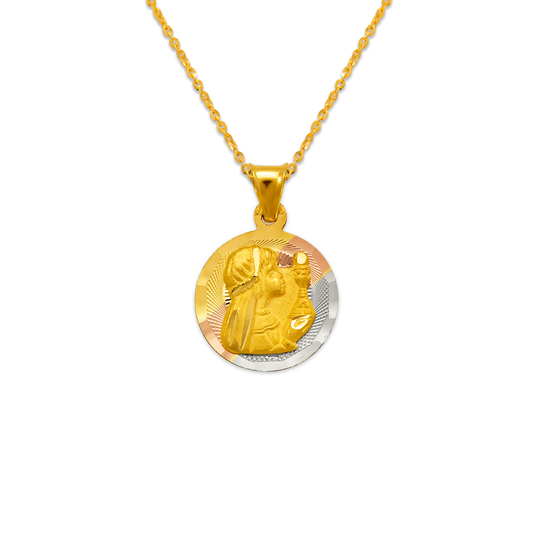 Round Girl Communion Pendant