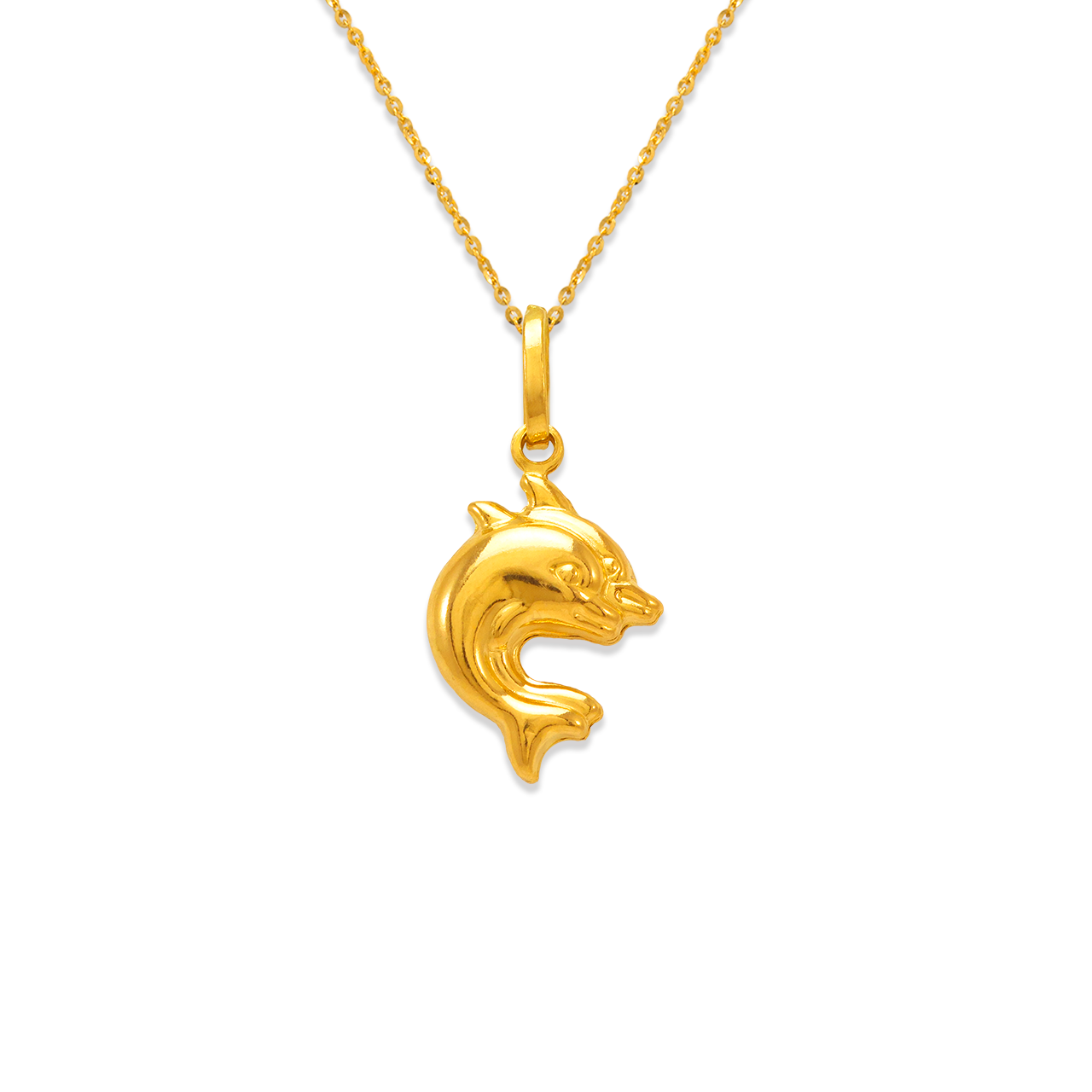 Double Dolphin Charm Pendant