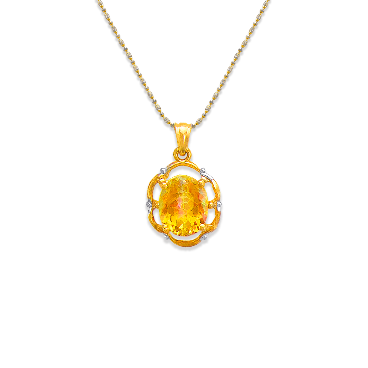 Hyacinth Topaz CZ Pendant