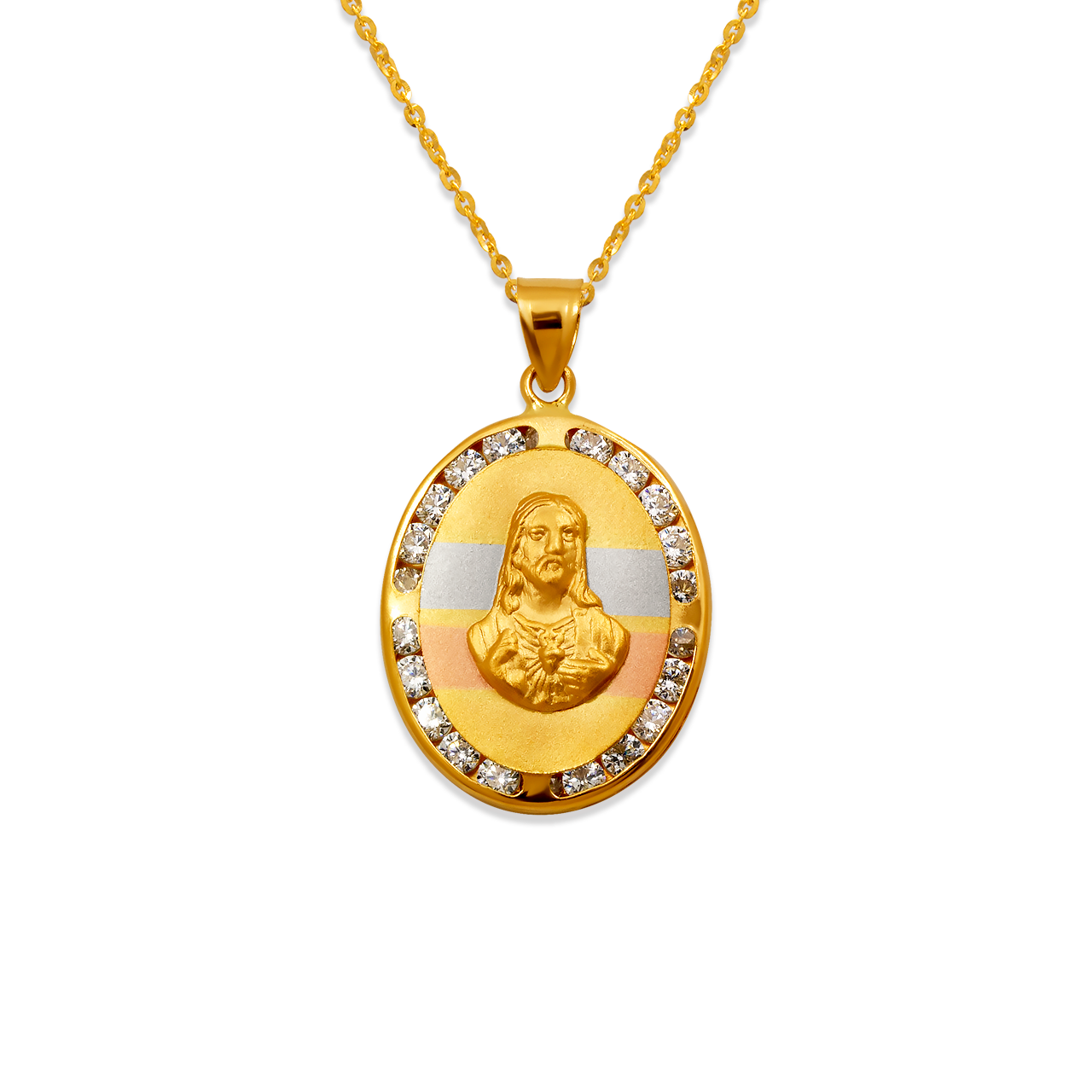 Jesus Head CZ Pendant