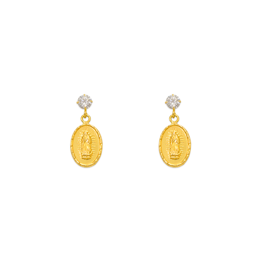 Dangling Guadalupe CZ Stud Earrings