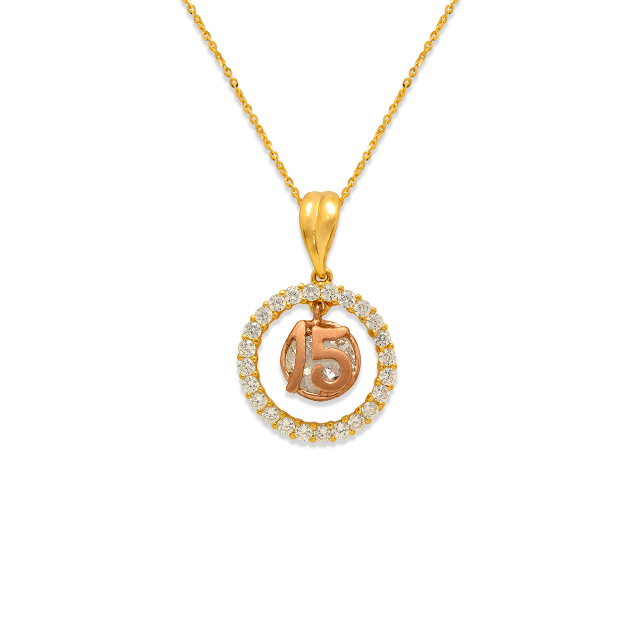 Fancy 15 Anos CZ Pendant