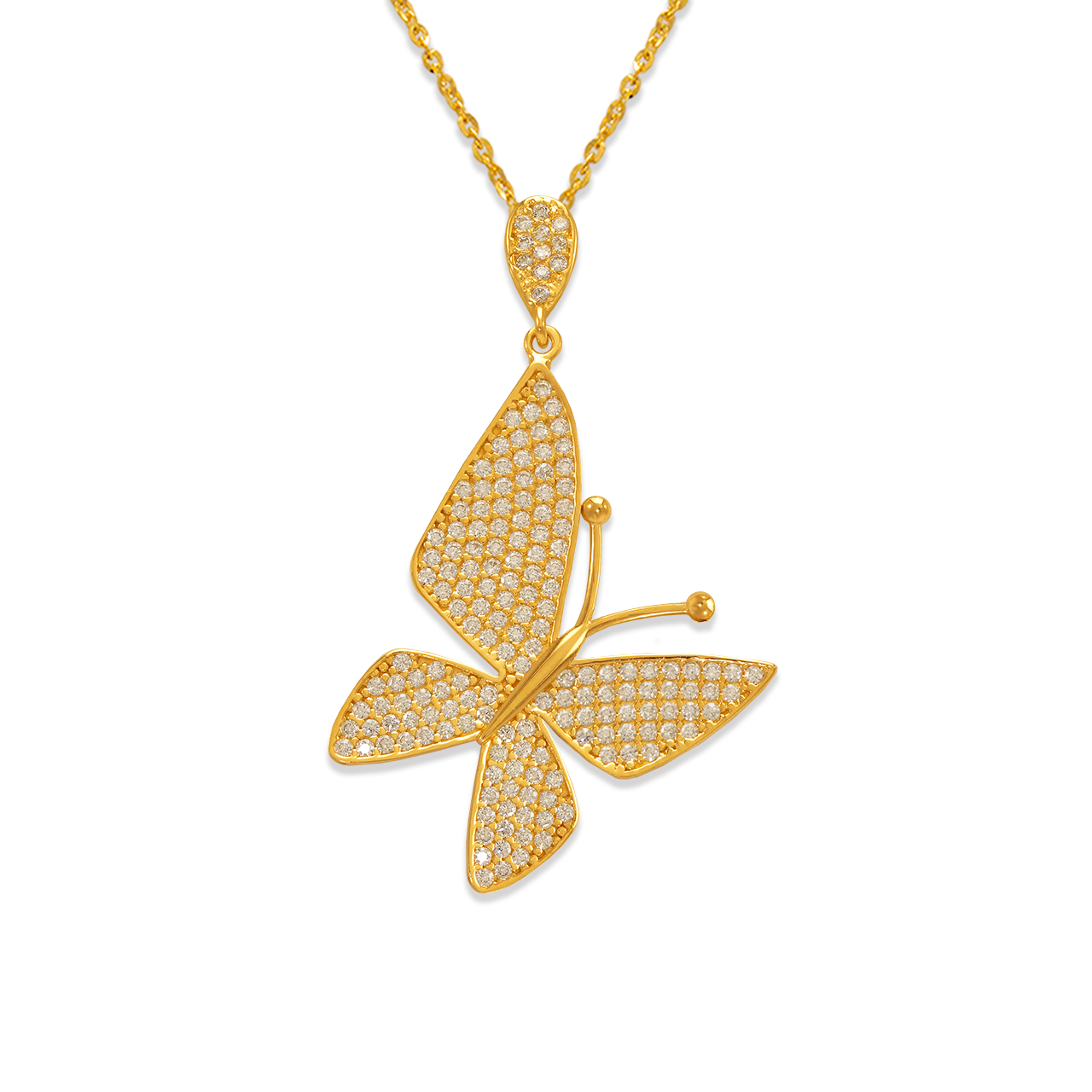 Fancy Butterfly CZ Pendant