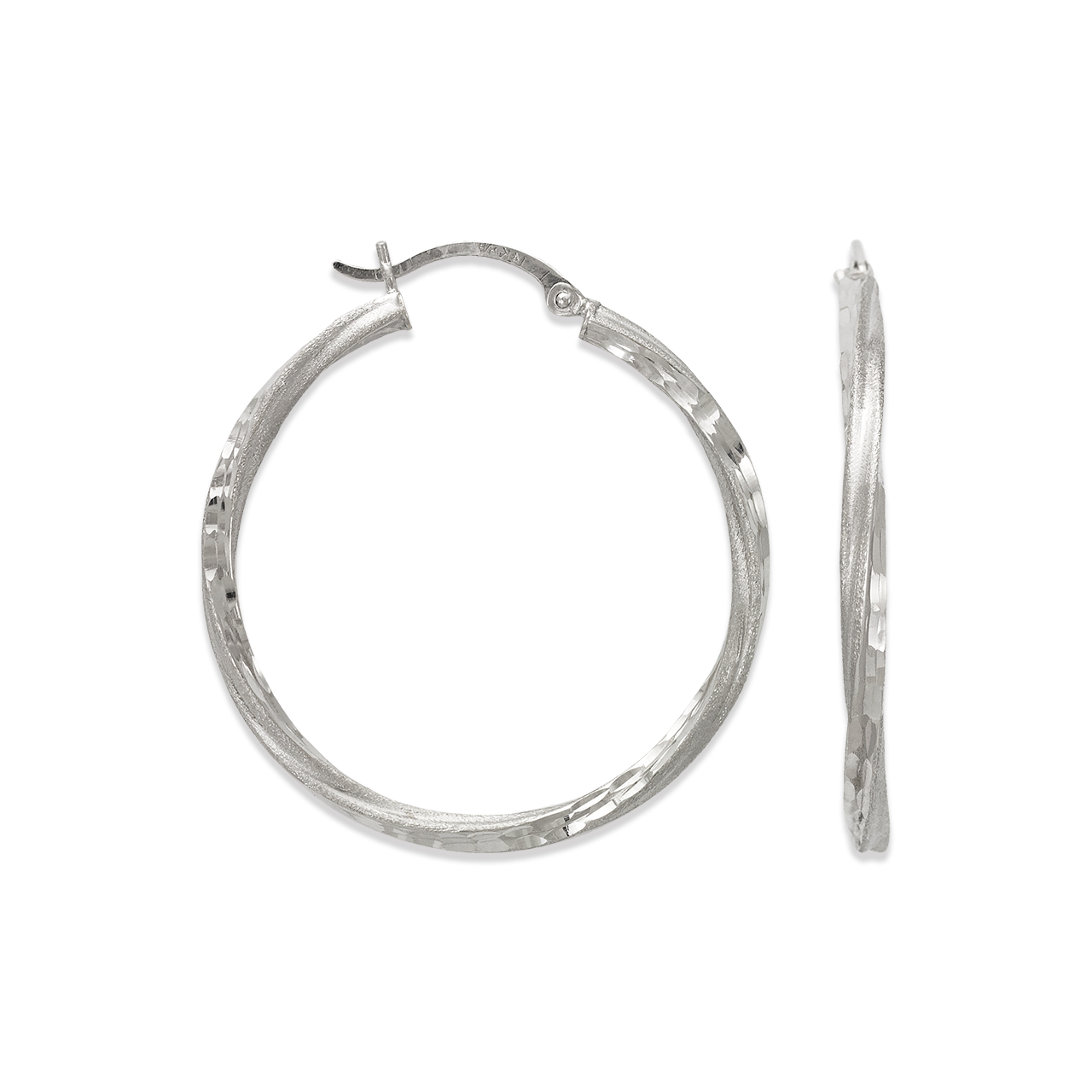 Square Twist Tube Hoop Earrings