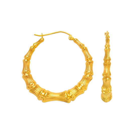 Bamboo Hoop Earrings