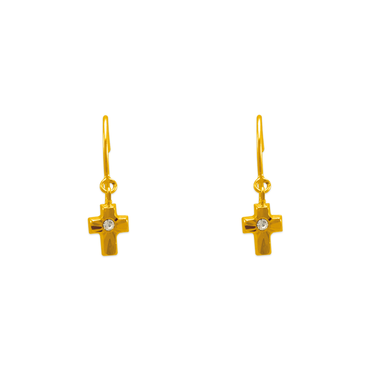 Dangling DC Cross Stud Earrings