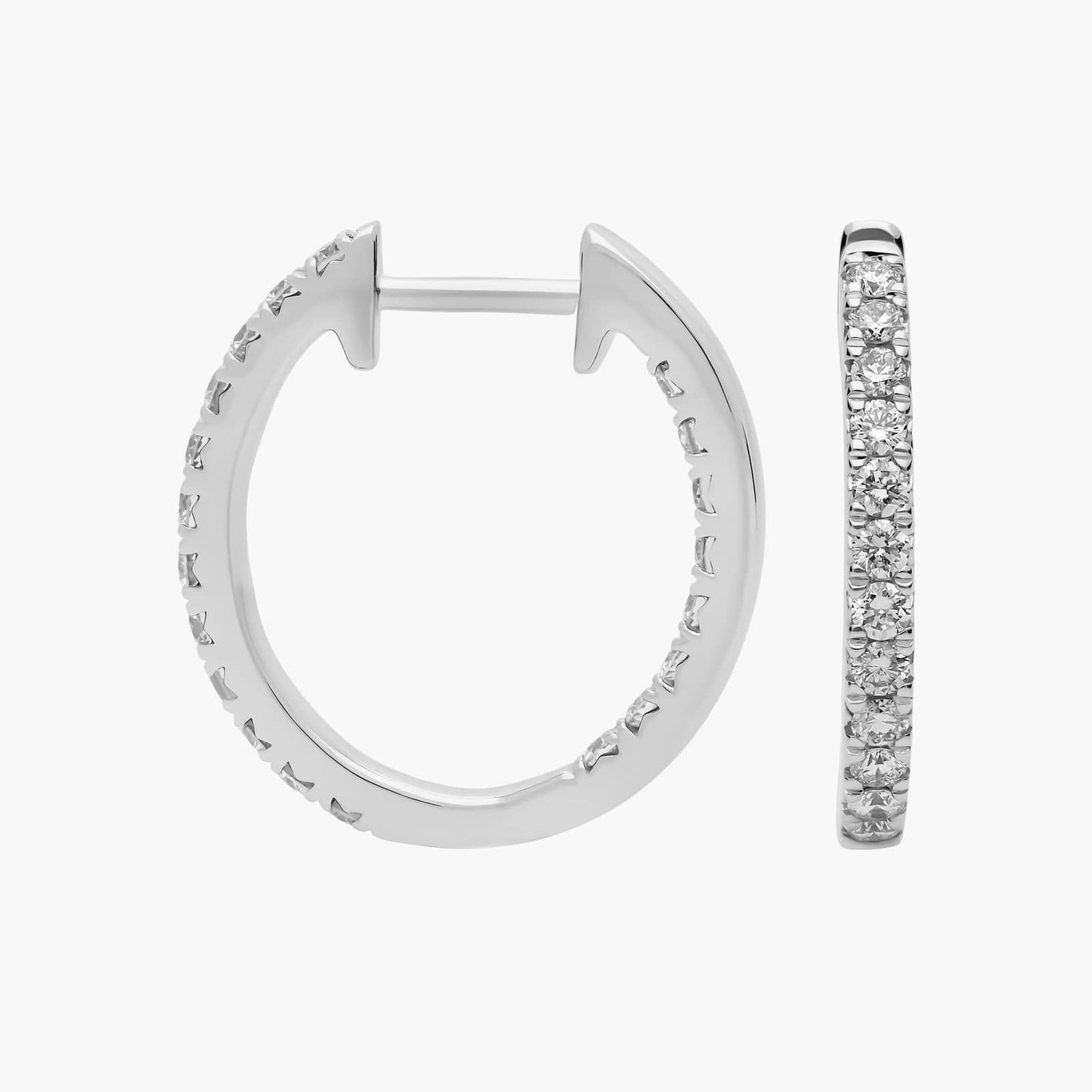 Diamond Pavé Hoop Earrings