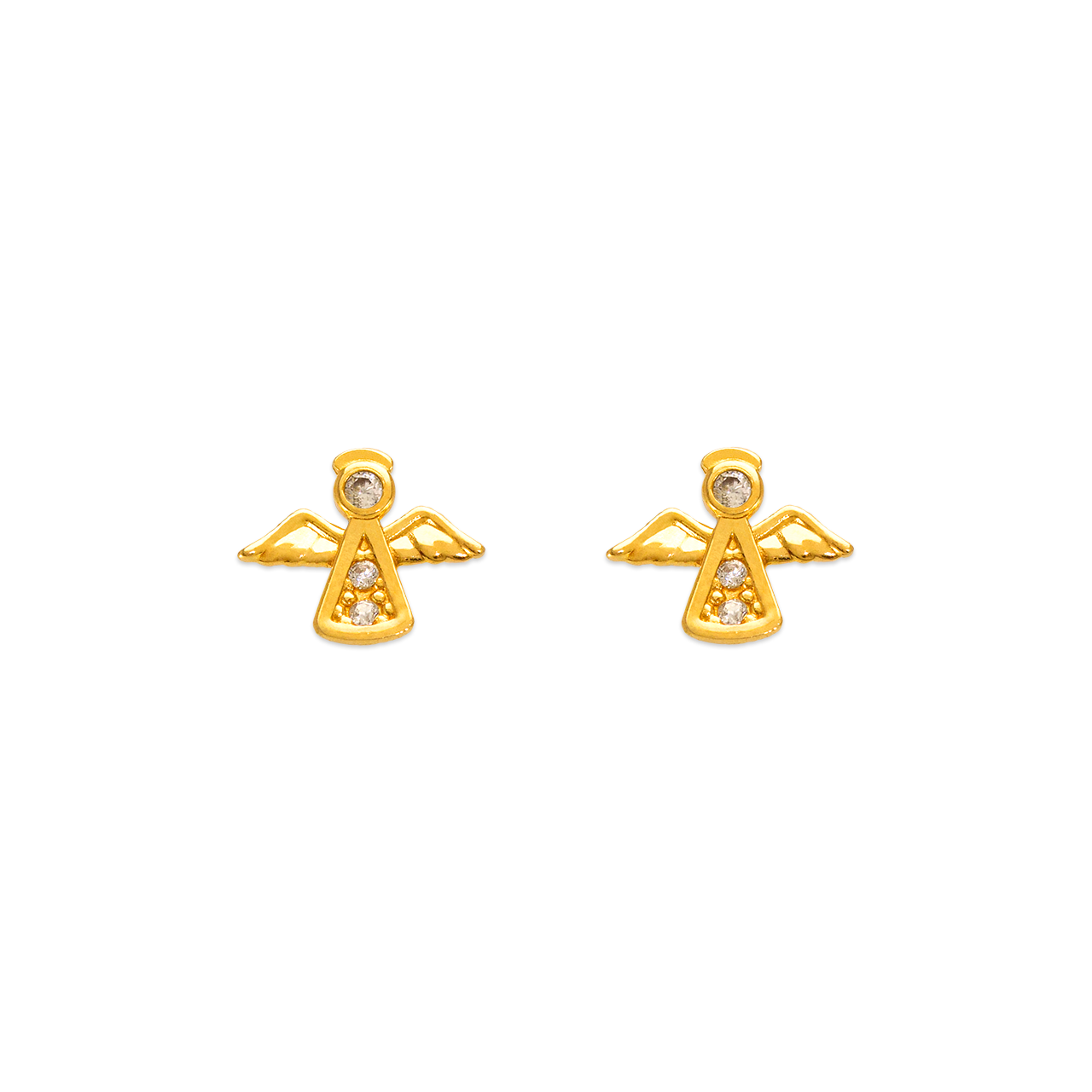 Angel Pave CZ Stud Earrings