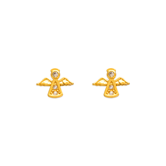 Angel Pave CZ Stud Earrings