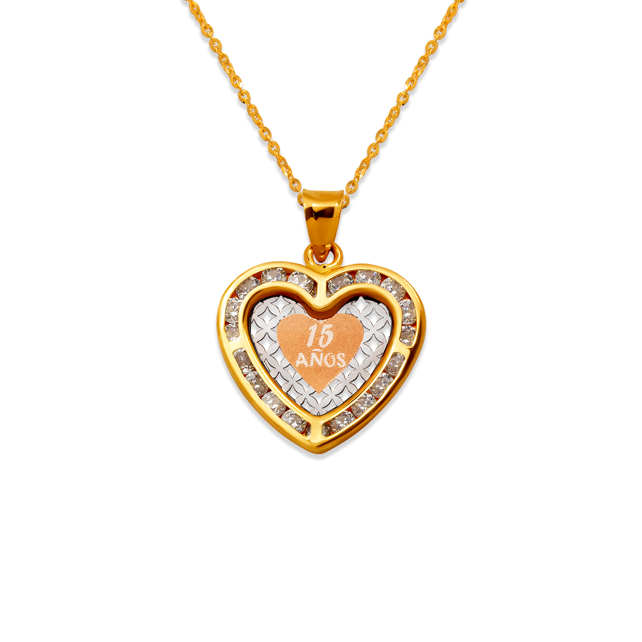 15 Anos Heart CZ Pendant