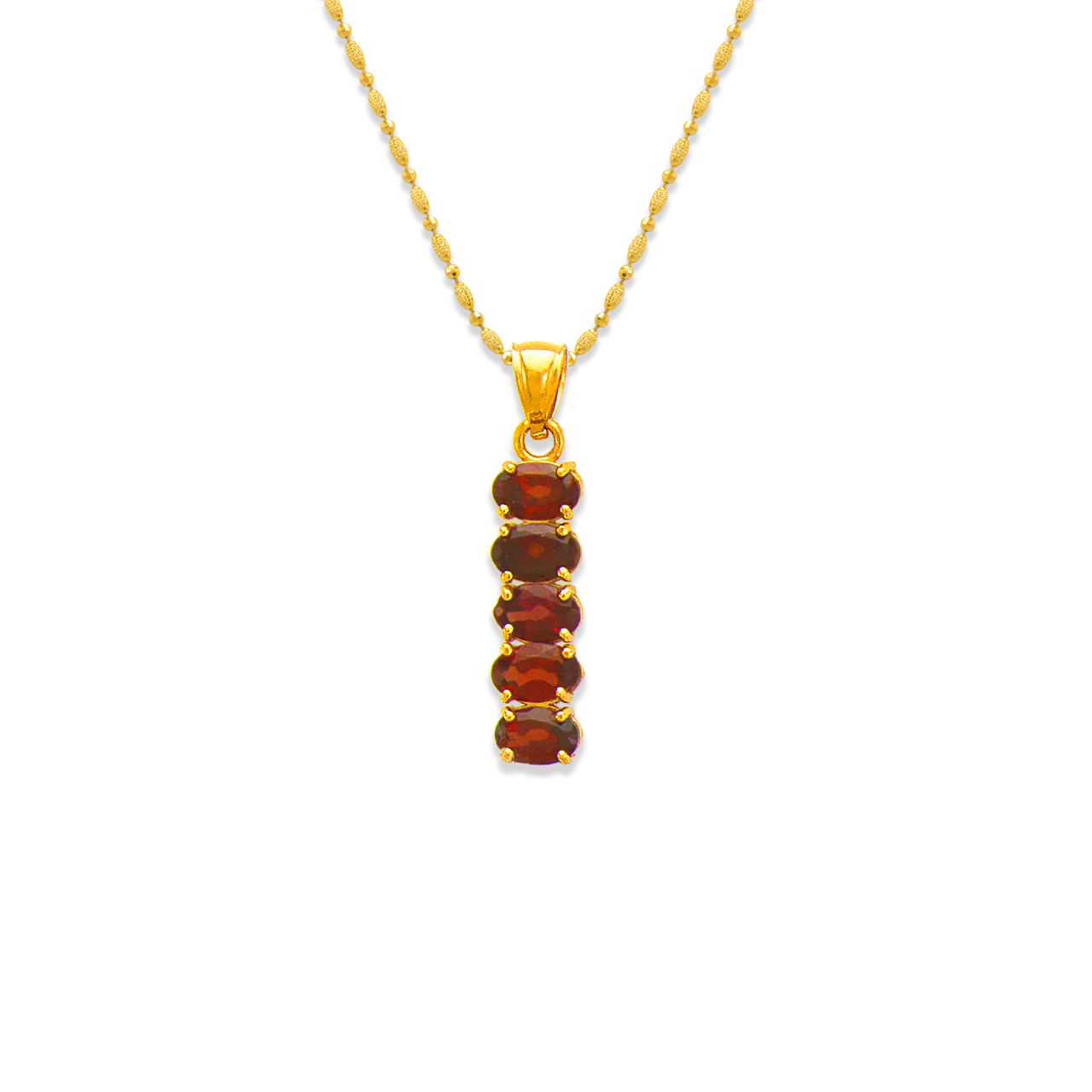 Ruby Topaz CZ Pendant