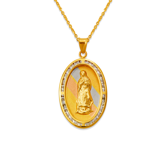 Virgin Mary CZ Pendant