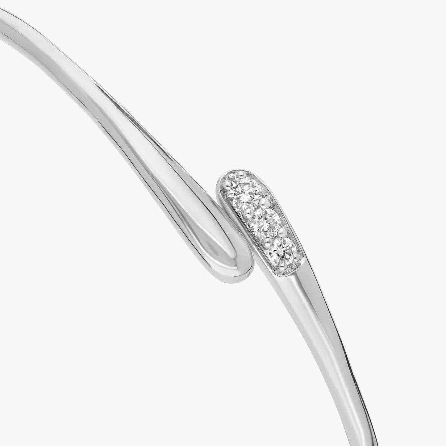 Crossover Diamond Drop Bangle