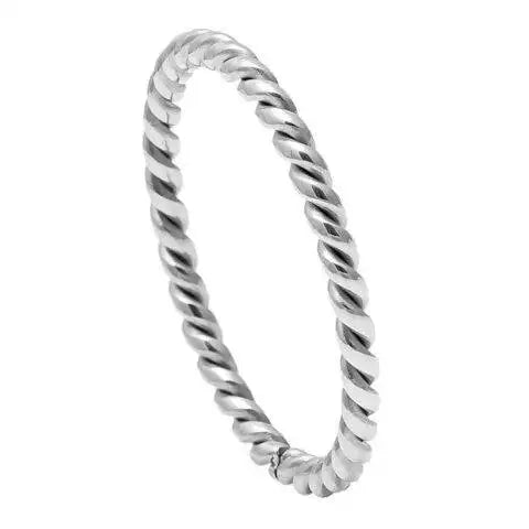 Unplated Twisted Titanium Ring