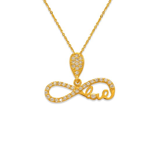 Fancy Infinite Love CZ Pendant