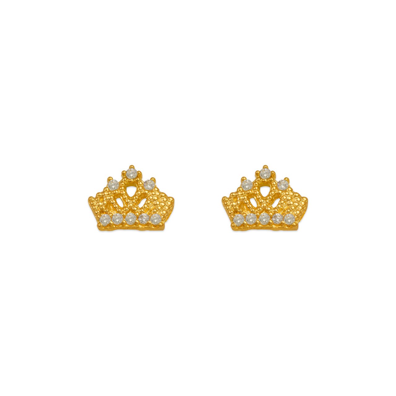 Tiara CZ Stud Earrings