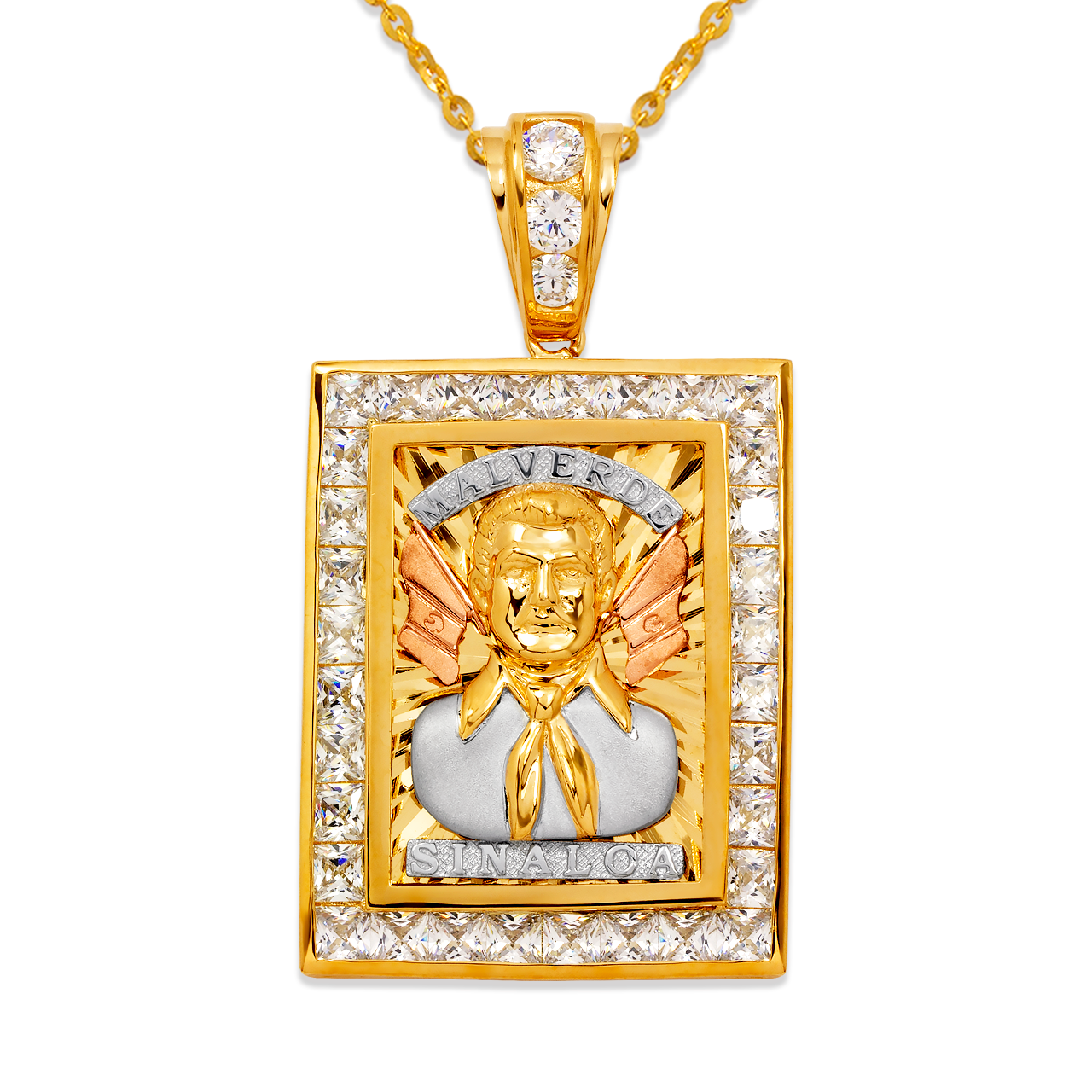 Malverde Sinaloa CZ Pendant