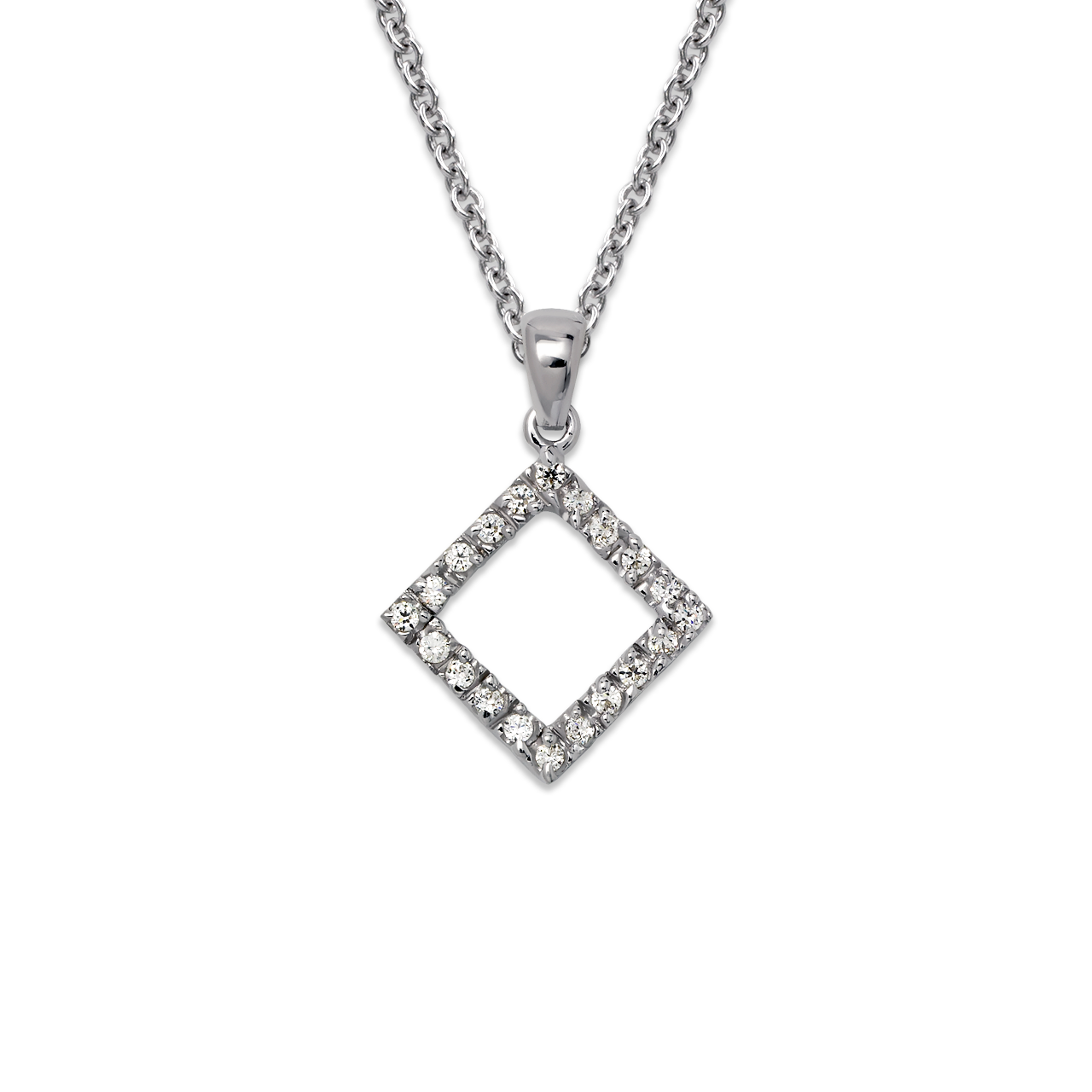 Diamond Shaped CZ Pendant