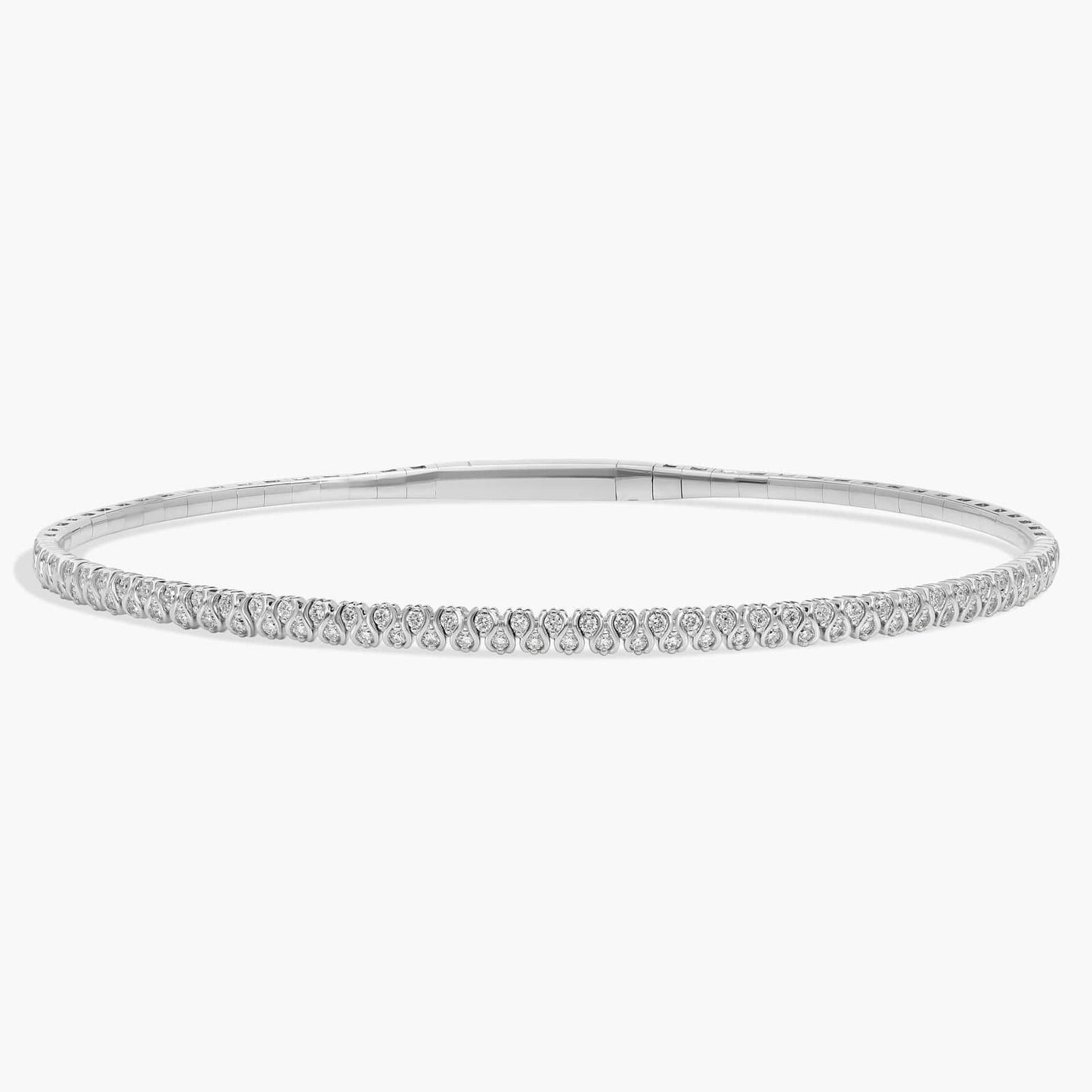 Honeycombed Diamond Flex Bangle Bracelet