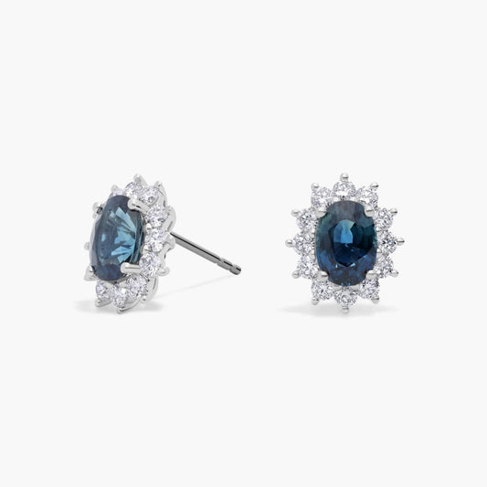 Sapphire and Diamond Earrings