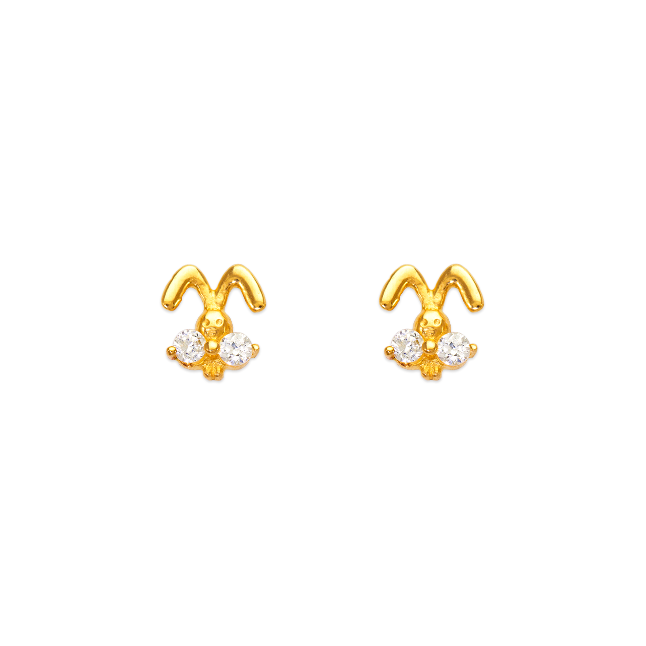 Rabbit CZ Stud Earrings