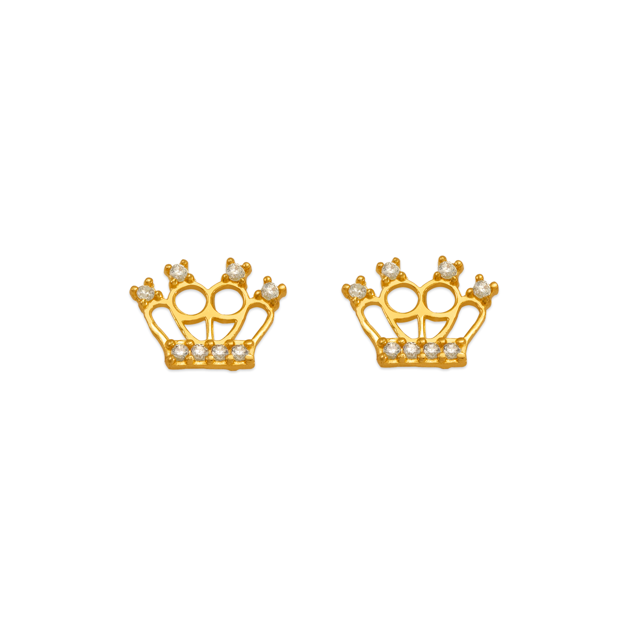 Tiara CZ Stud Earrings