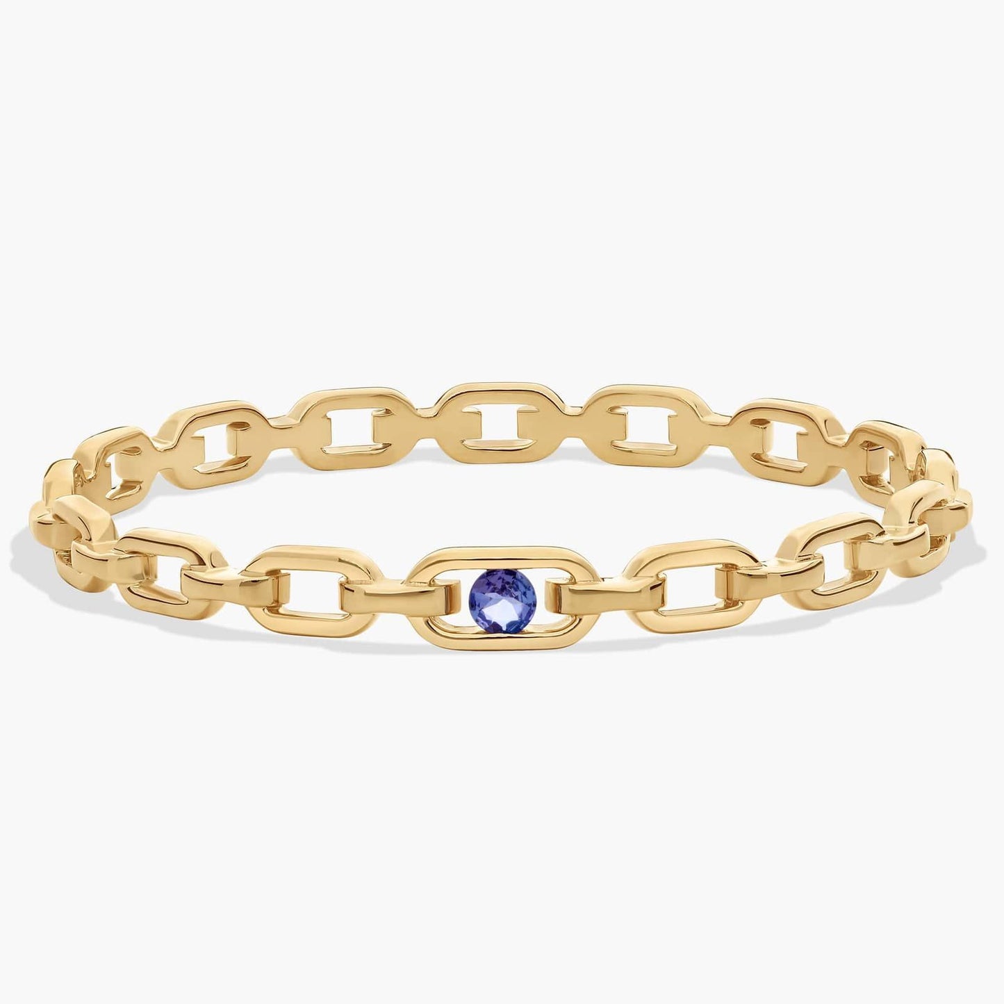 Floating Tanzanite Chain Bangle