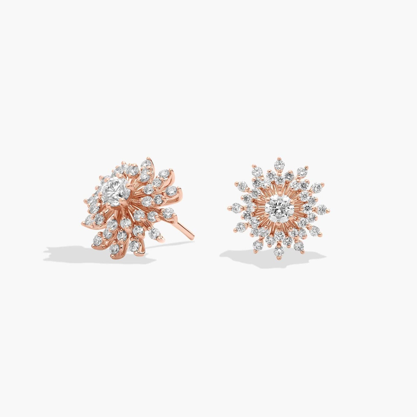 Sunburst Diamond Stud Earrings