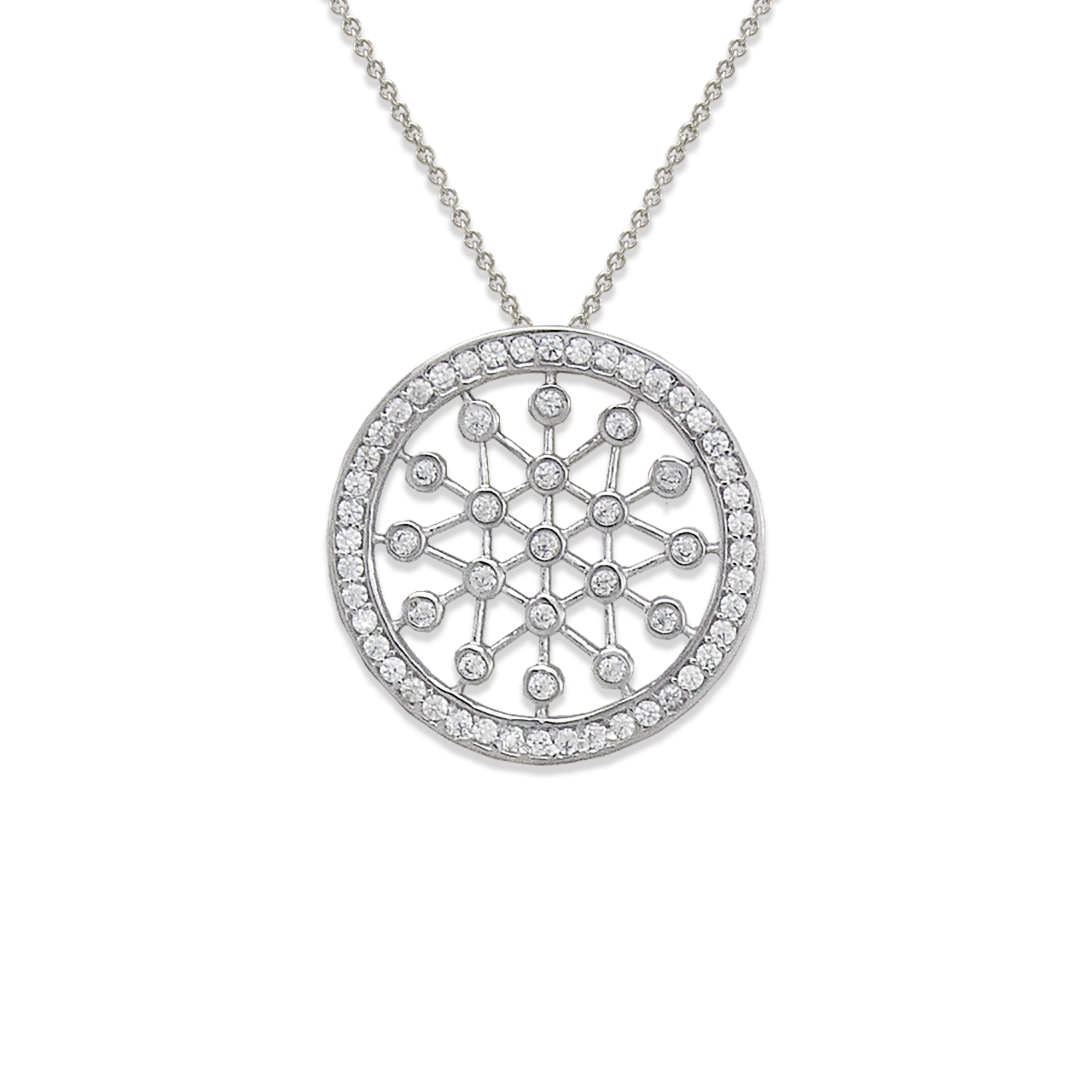 Wheel CZ Pendant