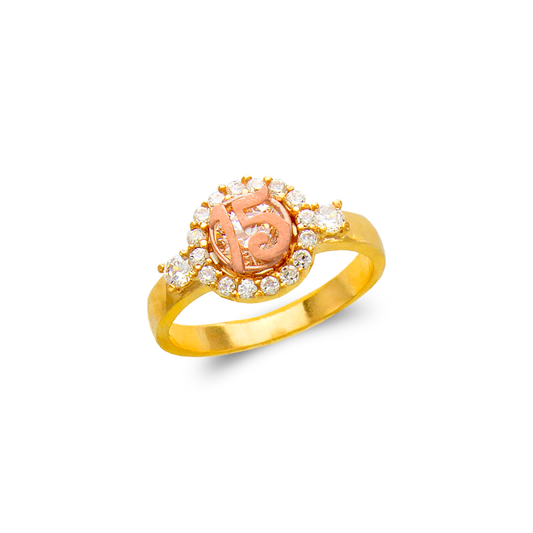 Ladies Fancy 15 Anos CZ Ring