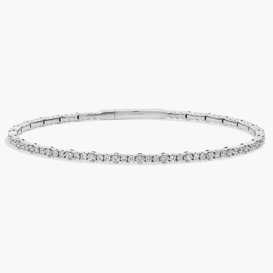 Alternating Diamond Flex Bangle Bracelet