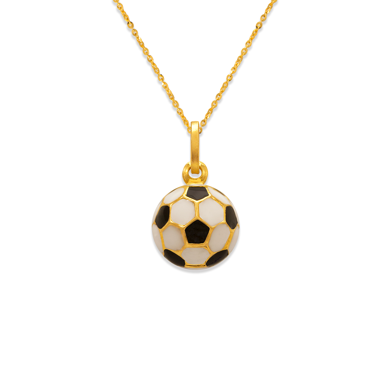 Soccer Ball Enamel Charm Pendant