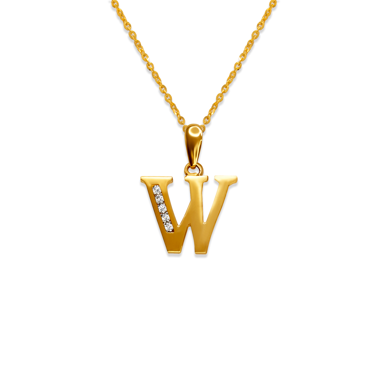 Initial W Pendant