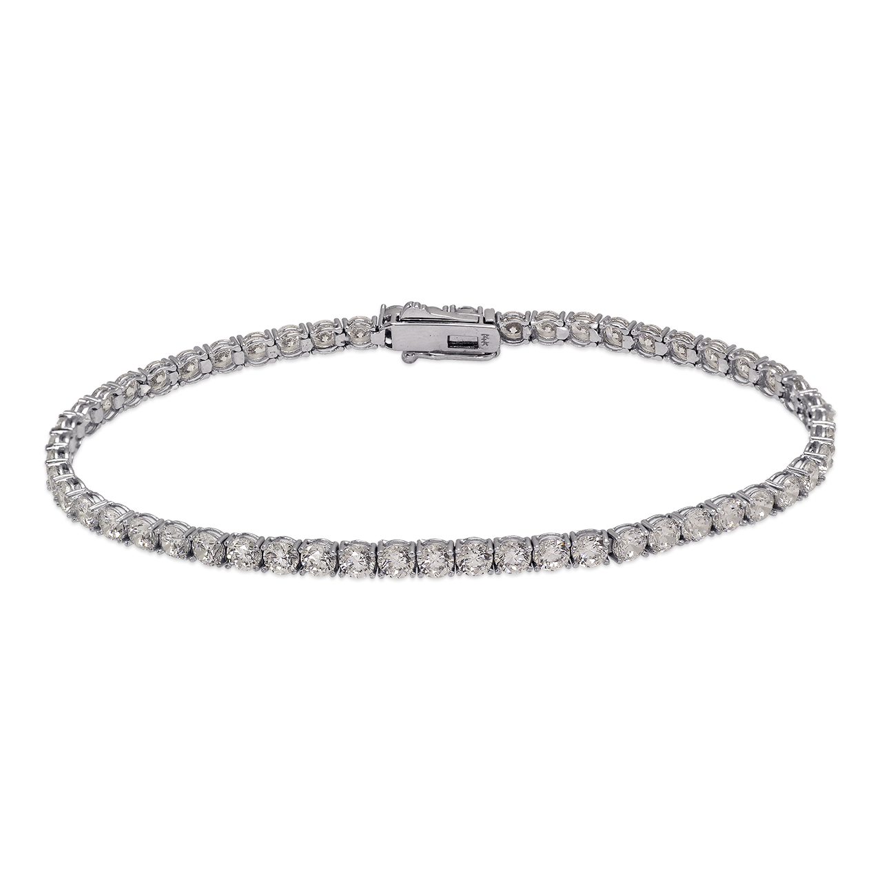 Round Pave Tennis CZ Bracelet