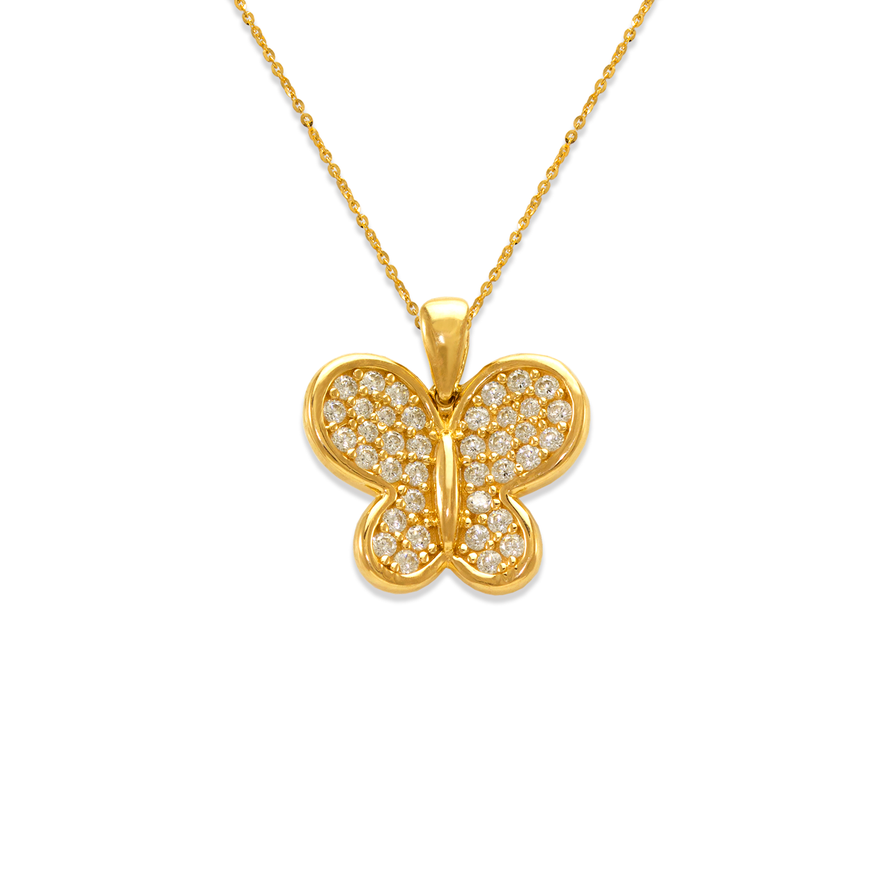 Fancy Butterfly CZ Pendant