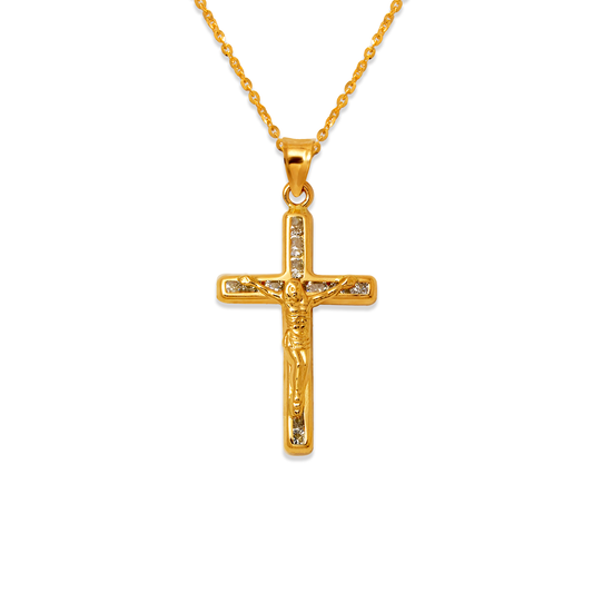 Jesus Cross CZ Pendant