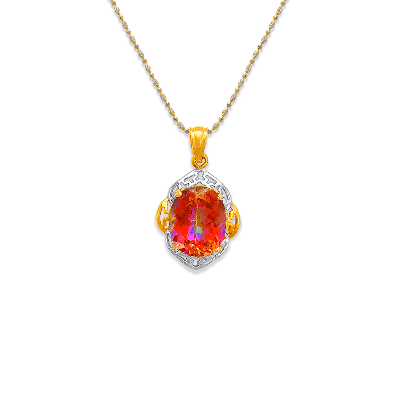 Hyacinth Topaz CZ Pendant