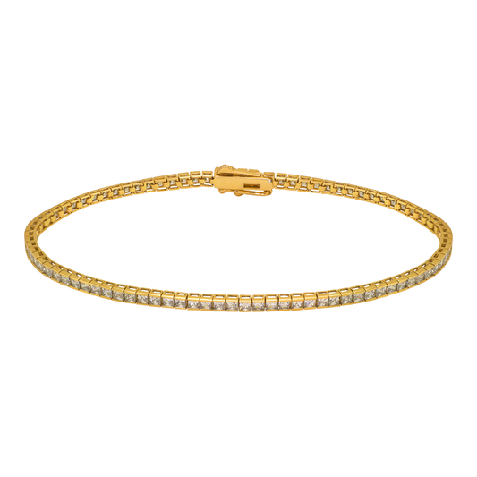 Channel Set Tennis CZ Bracelet