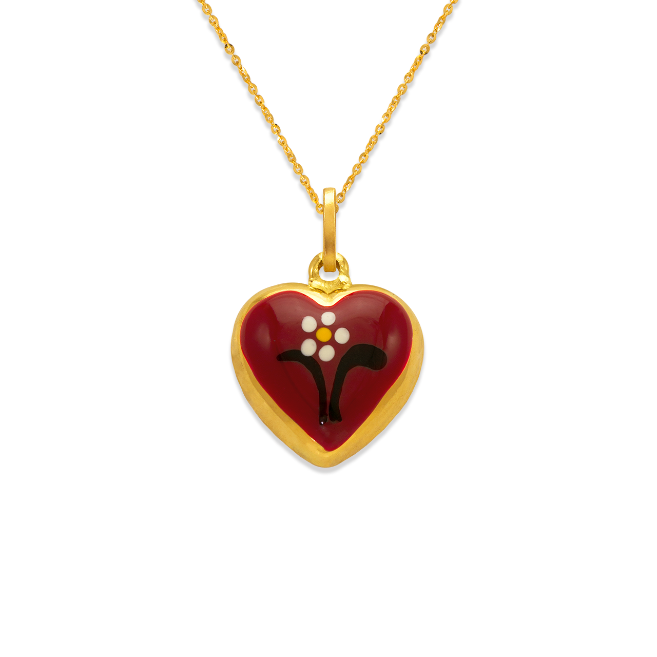 Heart Enamel Charm Pendant