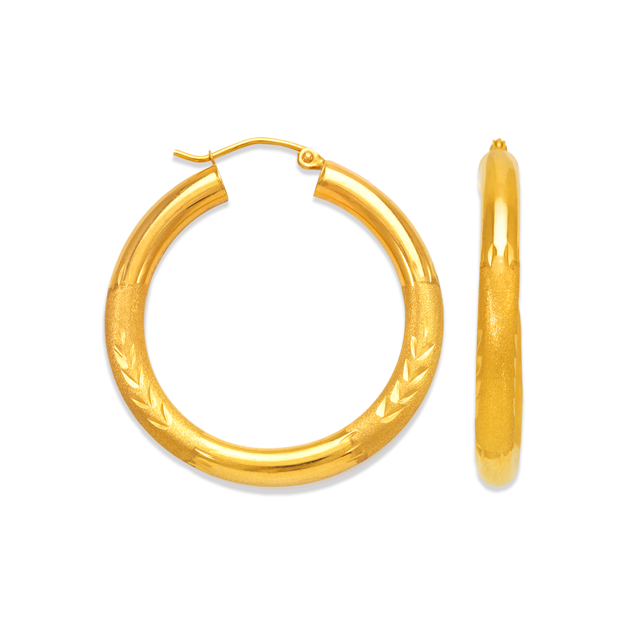 Round Tube Hoop Earrings