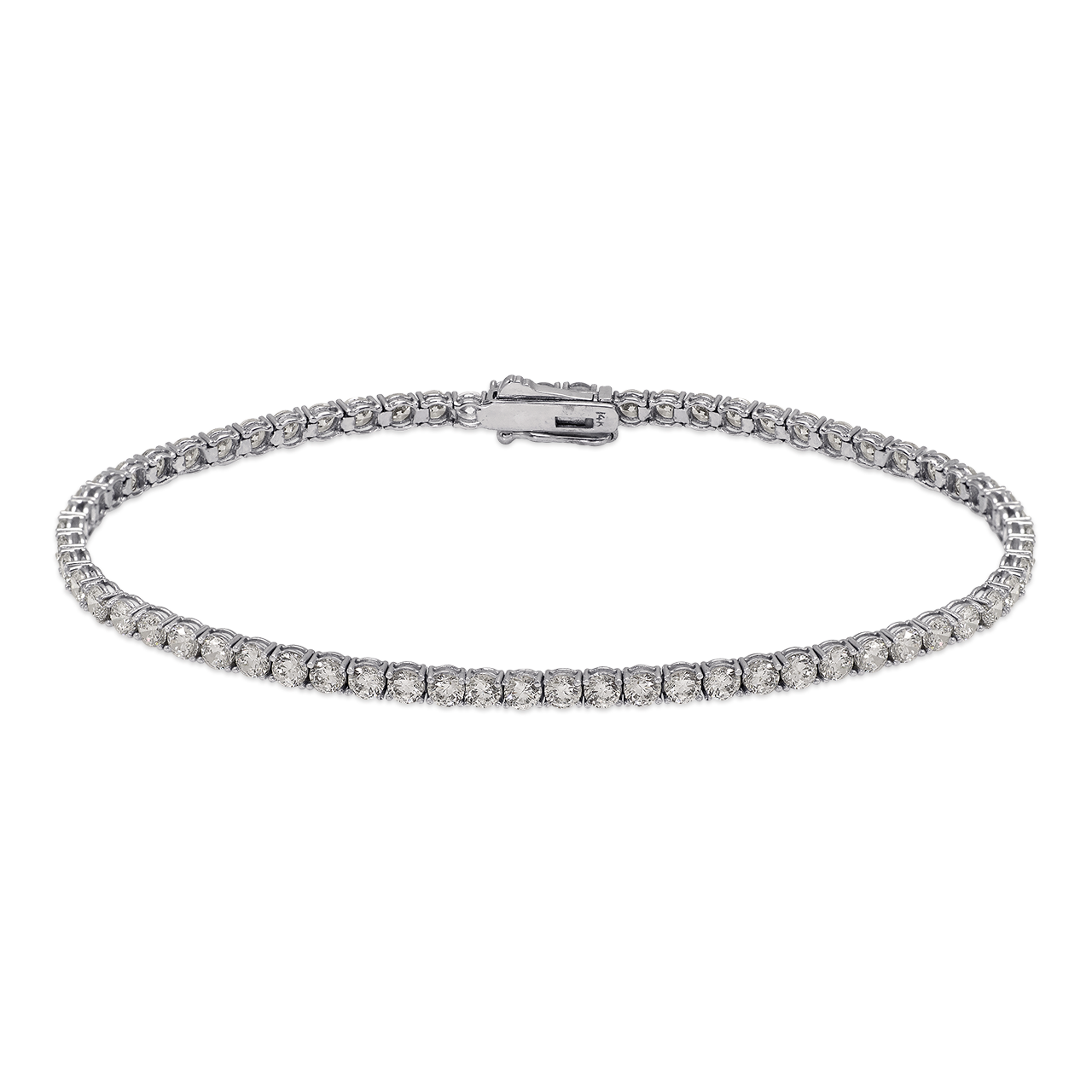 Round Pave Tennis CZ Bracelet