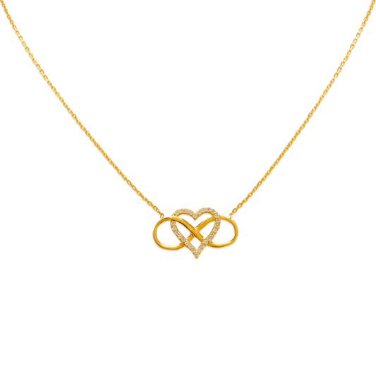 Fancy Infinity Hearts CZ Necklace