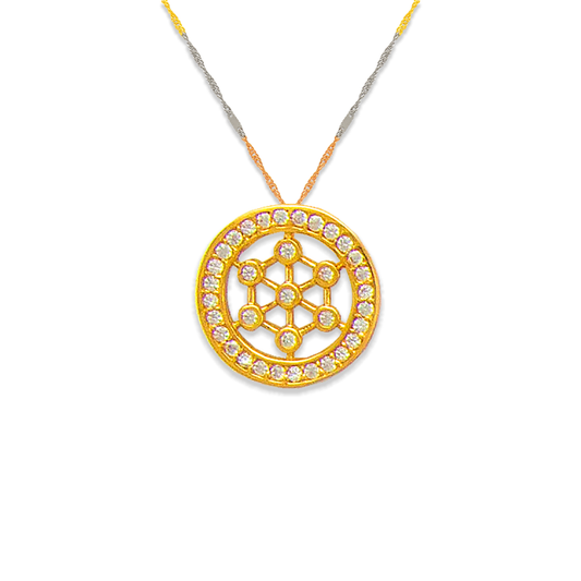 Wheel CZ Pendant