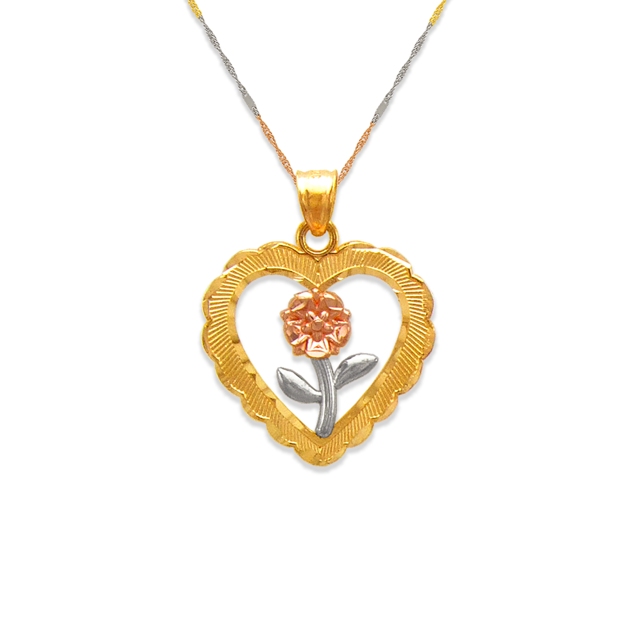 Rose Heart Pendant