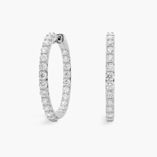 Diamond Eternity Hoop Earrings