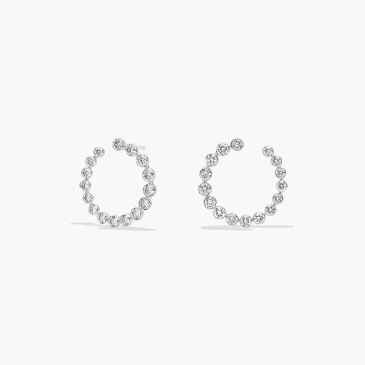 Diamond Bezel Front-Back Earrings