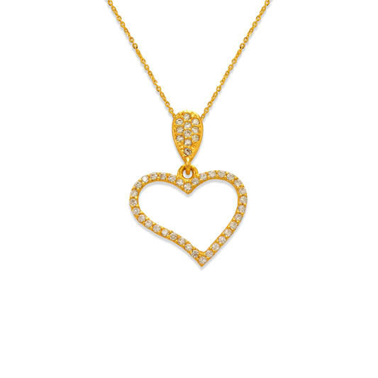 Fancy Heart CZ Pendant