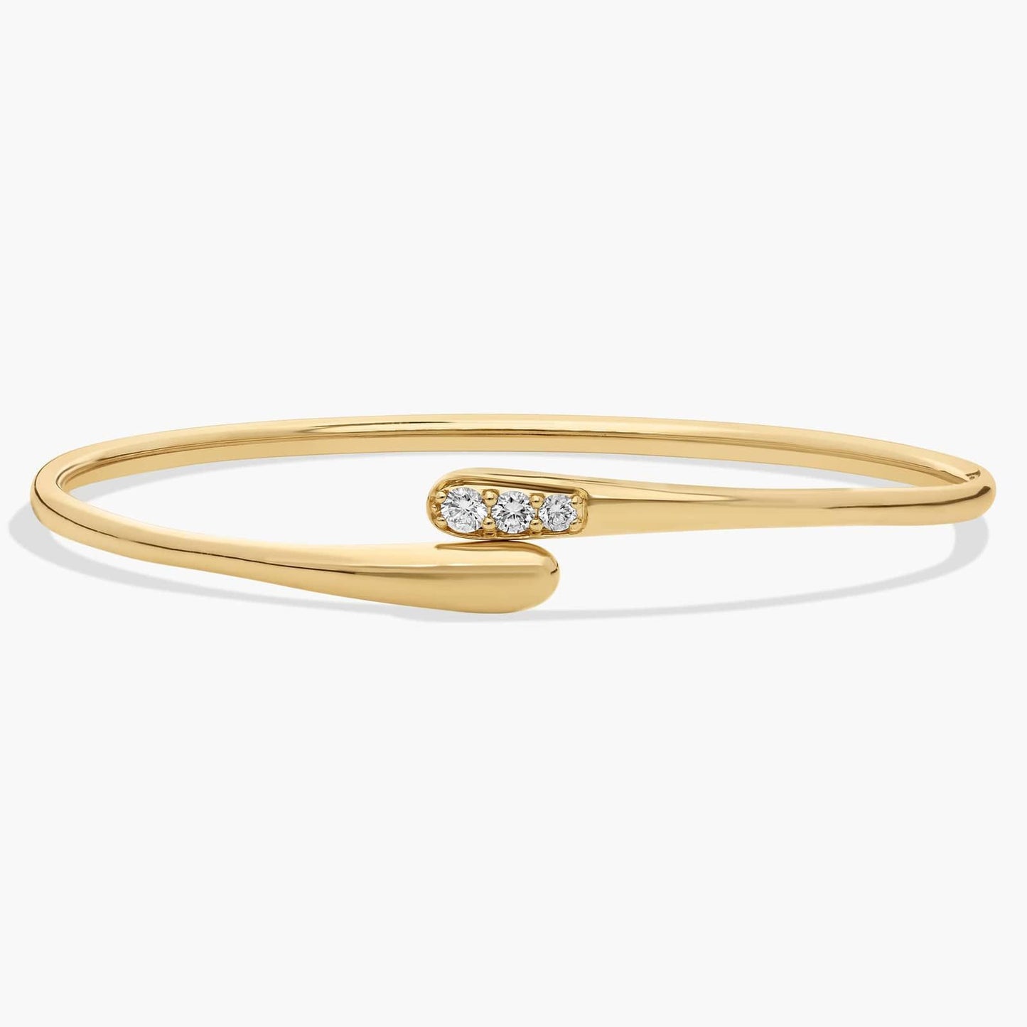 Crossover Diamond Drop Bangle