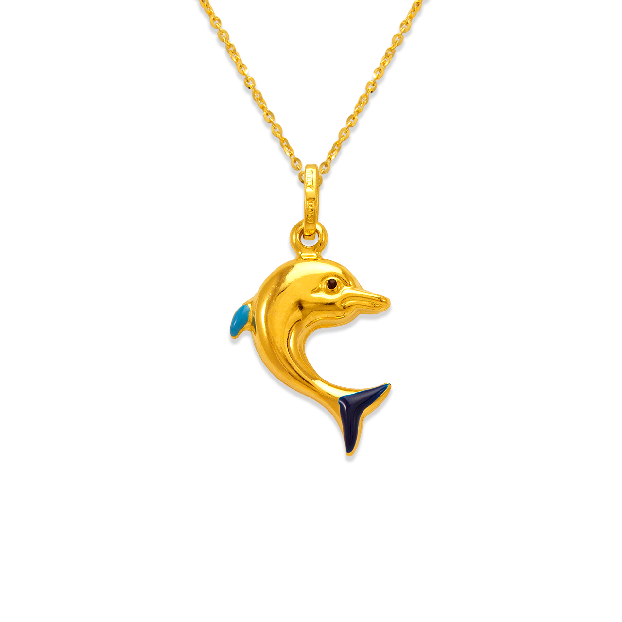 Dolphin Enamel Charm Pendant